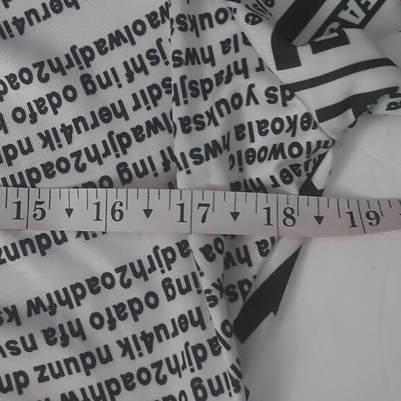 Long Sleeve Newsprint Dress XL Dopamine Boho Classic Retrogirl Glam Bodycon SATC - Picture 7 of 8